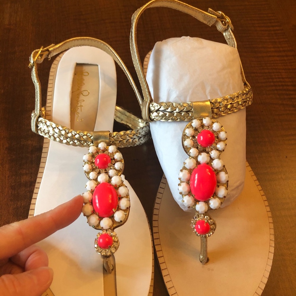 Lilly Pulitzer - Gold Metalic - Sea Urchin Sandal